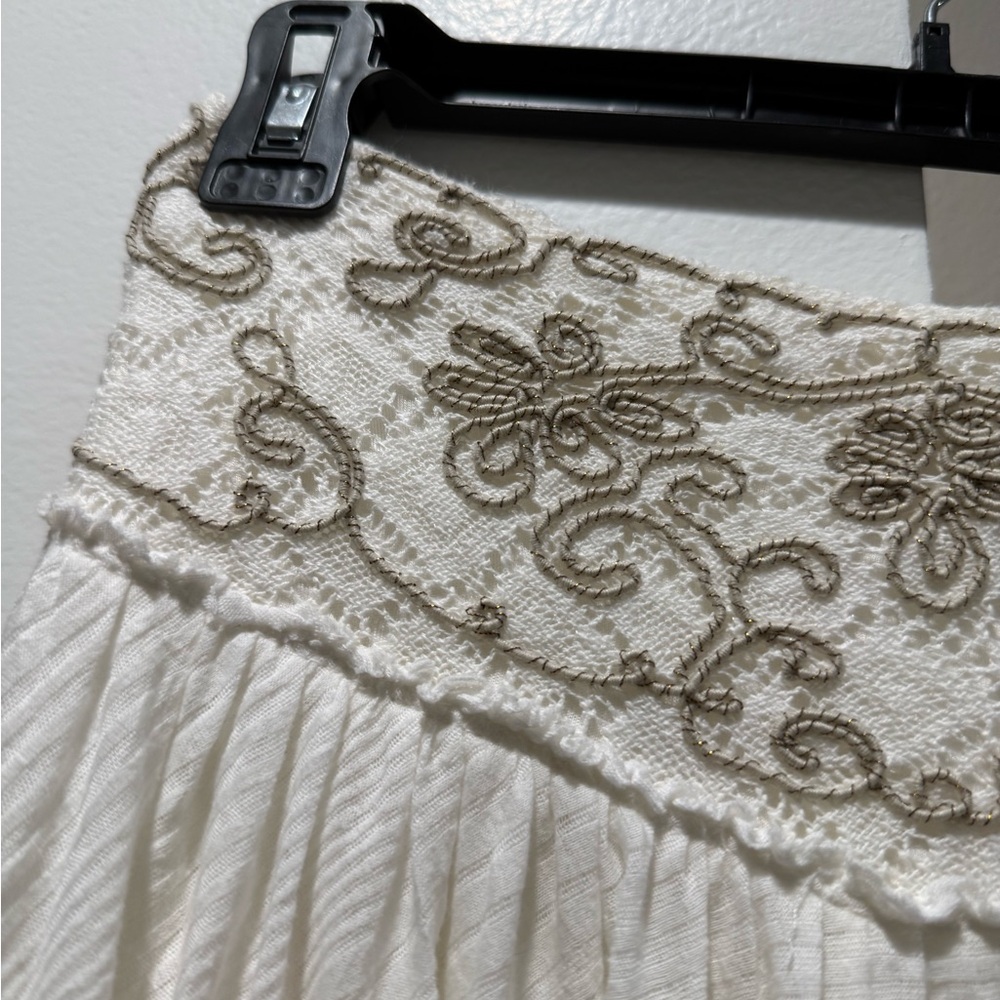 Free People Cream High Low Skirt - Picture 3 of 6